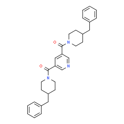 ChemSpider 2D Image | 3,5-Pyridinediylbis[(4-benzyl-1-piperidinyl)methanone] | C31H35N3O2