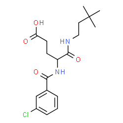 ChemSpider 2D Image | N~2~-(3-Chlorobenzoyl)-N-(3,3-dimethylbutyl)-alpha-glutamine | C18H25ClN2O4