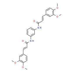 ChemSpider 2D Image | (2E,2'E)-N,N'-1,3-Phenylenebis[3-(3,4-dimethoxyphenyl)acrylamide] | C28H28N2O6