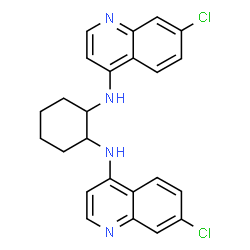 ChemSpider 2D Image | N,N'-Bis(7-chloro-4-quinolinyl)-1,2-cyclohexanediamine | C24H22Cl2N4
