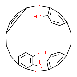 ChemSpider 2D Image | 2,15-Dioxapentacyclo[22.2.2.1~3,7~.1~10,14~.0~16,21~]triaconta-1(26),3(30),4,6,10(29),11,13,16,18,20,24,27-dodecaene-4,17,18-triol | C28H24O5