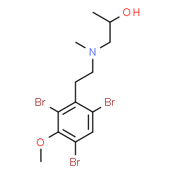 ChemSpider 2D Image | 1-{Methyl[2-(2,4,6-tribromo-3-methoxyphenyl)ethyl]amino}-2-propanol | C13H18Br3NO2