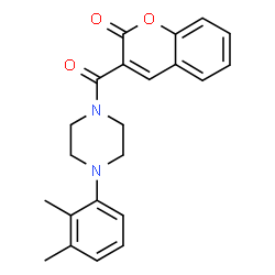 ChemSpider 2D Image | 3-{[4-(2,3-Dimethylphenyl)-1-piperazinyl]carbonyl}-2H-chromen-2-one | C22H22N2O3
