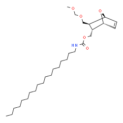 ChemSpider 2D Image | {(1R,2S,3S,4S)-3-[(Methoxymethoxy)methyl]-7-oxabicyclo[2.2.1]hept-5-en-2-yl}methyl octadecylcarbamate | C29H53NO5