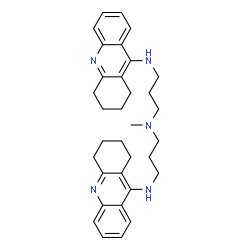 ChemSpider 2D Image | N-Methyl-N'-(1,2,3,4-tetrahydro-9-acridinyl)-N-[3-(1,2,3,4-tetrahydro-9-acridinylamino)propyl]-1,3-propanediamine | C33H41N5