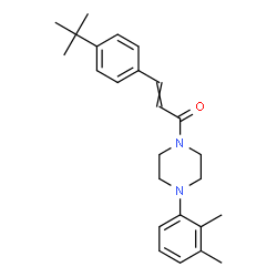 ChemSpider 2D Image | 1-[4-(2,3-Dimethylphenyl)-1-piperazinyl]-3-[4-(2-methyl-2-propanyl)phenyl]-2-propen-1-one | C25H32N2O