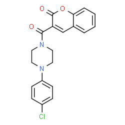 ChemSpider 2D Image | 3-{[4-(4-Chlorophenyl)-1-piperazinyl]carbonyl}-2H-chromen-2-one | C20H17ClN2O3