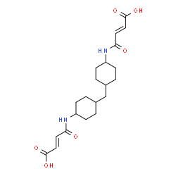 ChemSpider 2D Image | (2E,2'E)-4,4'-[Methylenebis(4,1-cyclohexanediylimino)]bis(4-oxo-2-butenoic acid) | C21H30N2O6