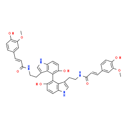 ChemSpider 2D Image | 4,4â€²-Bis(N-feruloyl)serotonin | C40H38N4O8