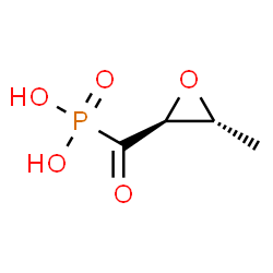 ChemSpider 2D Image | {[(2S,3R)-3-Methyl-2-oxiranyl]carbonyl}phosphonic acid | C4H7O5P