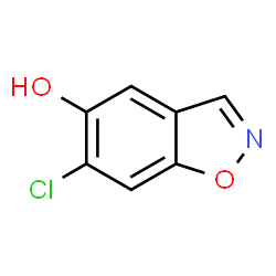 ChemSpider 2D Image | 6-Chloro-1,2-benzoxazol-5-ol | C7H4ClNO2