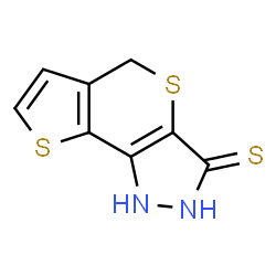 ChemSpider 2D Image | 1,2-Dihydrothieno[2',3':4,5]thiopyrano[3,2-c]pyrazole-3(5H)-thione | C8H6N2S3