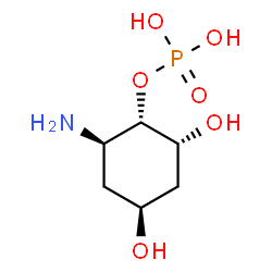 ChemSpider 2D Image | (1S,2R,4S,6R)-2-Amino-4,6-dihydroxycyclohexyl dihydrogen phosphate | C6H14NO6P
