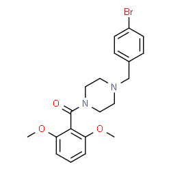 ChemSpider 2D Image | [4-(4-Bromobenzyl)-1-piperazinyl](2,6-dimethoxyphenyl)methanone | C20H23BrN2O3