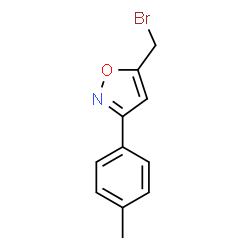 ChemSpider 2D Image | 5-bromomethyl-3-p-tolyl-isoxazole | C11H10BrNO