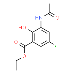 ChemSpider 2D Image | Ethyl 3-acetamido-5-chloro-2-hydroxybenzoate | C11H12ClNO4