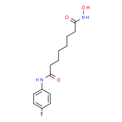 ChemSpider 2D Image | N-Hydroxy-N'-[(4-~3~H)phenyl]octanediamide | C14H19TN2O3