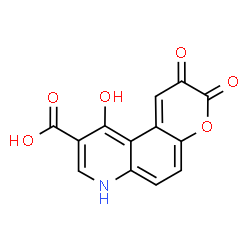 ChemSpider 2D Image | 10-Hydroxy-2,3-dioxo-2,7-dihydro-3H-pyrano[3,2-f]quinoline-9-carboxylic acid | C13H7NO6