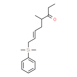 ChemSpider 2D Image | (6E)-8-[Dimethyl(phenyl)silyl]-4-methyl-6-octen-3-one | C17H26OSi