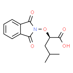 ChemSpider 2D Image | (R)-2-((1,3-Dioxoisoindolin-2-yl)oxy)-4-methylpentanoic acid | C14H15NO5