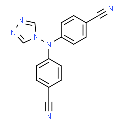 ChemSpider 2D Image | 4,4'-(4H-1,2,4-Triazol-4-ylimino)dibenzonitrile | C16H10N6