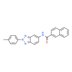 ChemSpider 2D Image | N-[2-(4-Methylphenyl)-2H-benzotriazol-5-yl]-2-naphthamide | C24H18N4O