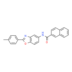ChemSpider 2D Image | N-[2-(4-Methylphenyl)-1,3-benzoxazol-5-yl]-2-naphthamide | C25H18N2O2