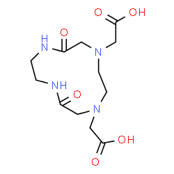 ChemSpider 2D Image | 2,2'-(6,11-Dioxo-1,4,7,10-tetraazacyclododecane-1,4-diyl)diacetic acid | C12H20N4O6