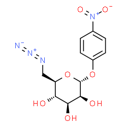 ChemSpider 2D Image | 4-Nitrophenyl 6-azido-6-deoxy-alpha-D-mannopyranoside | C12H14N4O7