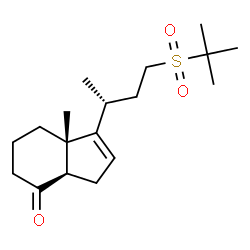 ChemSpider 2D Image | (3aR,7aS)-7a-Methyl-1-{(2R)-4-[(2-methyl-2-propanyl)sulfonyl]-2-butanyl}-3,3a,5,6,7,7a-hexahydro-4H-inden-4-one | C18H30O3S