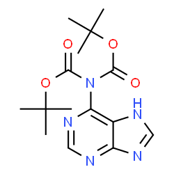 ChemSpider 2D Image | Bis(2-methyl-2-propanyl) 1H-purin-6-ylimidodicarbonate | C15H21N5O4