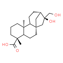 ChemSpider 2D Image | (5xi,8alpha,9xi,10alpha)-16,17-Dihydroxykauran-18-oic acid | C20H32O4
