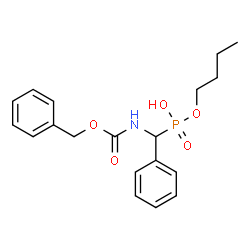 ChemSpider 2D Image | Butyl hydrogen [{[(benzyloxy)carbonyl]amino}(phenyl)methyl]phosphonate | C19H24NO5P