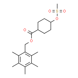 ChemSpider 2D Image | Pentamethylbenzyl 4-[(methylsulfonyl)oxy]cyclohexanecarboxylate | C20H30O5S