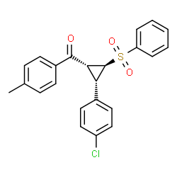 ChemSpider 2D Image | [(1R,2S,3S)-2-(4-Chlorophenyl)-3-(phenylsulfonyl)cyclopropyl](4-methylphenyl)methanone | C23H19ClO3S