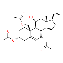 ChemSpider 2D Image | (3alpha,7alpha,11alpha)-11-Hydroxypregna-5,20-diene-3,7,19-triyl triacetate | C27H38O7