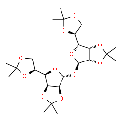 ChemSpider 2D Image | (3aS,4R,6R,6aS,3a'S,4'R,6'R,6a'S)-4,4'-Oxybis{6-[(4S)-2,2-dimethyl-1,3-dioxolan-4-yl]-2,2-dimethyltetrahydrofuro[3,4-d][1,3]dioxole} | C24H38O11