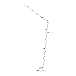 ChemSpider 2D Image | (5S)-3-[(15R,16R,19Z)-15,16-Dihydroxy-8-oxo-19-dotriaconten-1-yl]-5-methyl-2(5H)-furanone | C37H66O5