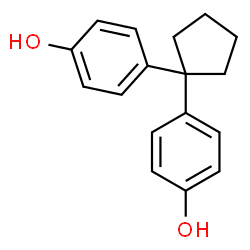 ChemSpider 2D Image | 4,4'-(1,1-Cyclopentanediyl)diphenol | C17H18O2
