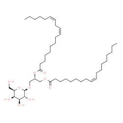 ChemSpider 2D Image | (2S)-1-(beta-D-Galactopyranosyloxy)-3-[(9Z)-9-octadecenoyloxy]-2-propanyl (9Z,12Z)-9,12-octadecadienoate | C45H80O10