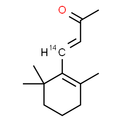 ChemSpider 2D Image | (3E)-4-(2,6,6-Trimethyl-1-cyclohexen-1-yl)(4-~14~C)-3-buten-2-one | C1214CH20O