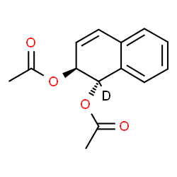 ChemSpider 2D Image | (1S,2S)-(1-~2~H)-1,2-Dihydronaphthalene-1,2-diyl diacetate | C14H13DO4