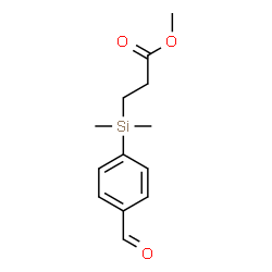 ChemSpider 2D Image | Methyl 3-[(4-formylphenyl)(dimethyl)silyl]propanoate | C13H18O3Si
