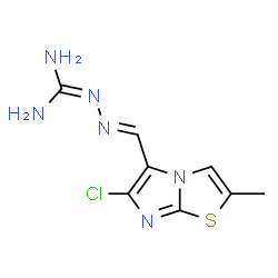 ChemSpider 2D Image | N''-[(E)-(6-Chloro-2-methylimidazo[2,1-b][1,3]thiazol-5-yl)methylene]carbonohydrazonic diamide | C8H9ClN6S