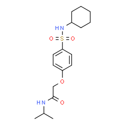 ChemSpider 2D Image | 2-[4-(Cyclohexylsulfamoyl)phenoxy]-N-isopropylacetamide | C17H26N2O4S