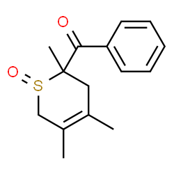 ChemSpider 2D Image | Phenyl(2,4,5-trimethyl-1-oxido-3,6-dihydro-2H-thiopyran-2-yl)methanone | C15H18O2S