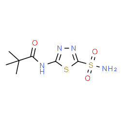 ChemSpider 2D Image | 2,2-Dimethyl-N-(5-sulfamoyl-1,3,4-thiadiazol-2-yl)propanamide | C7H12N4O3S2