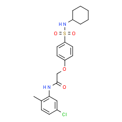 ChemSpider 2D Image | N-(5-Chloro-2-methylphenyl)-2-[4-(cyclohexylsulfamoyl)phenoxy]acetamide | C21H25ClN2O4S