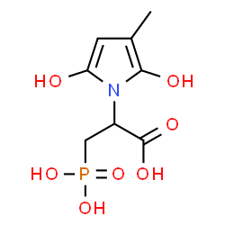 ChemSpider 2D Image | 2-(2,5-Dihydroxy-3-methyl-1H-pyrrol-1-yl)-3-phosphonopropanoic acid | C8H12NO7P