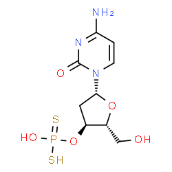 ChemSpider 2D Image | 2'-Deoxy-3'-O-[(dithiophosphono)]cytidine | C9H14N3O5PS2